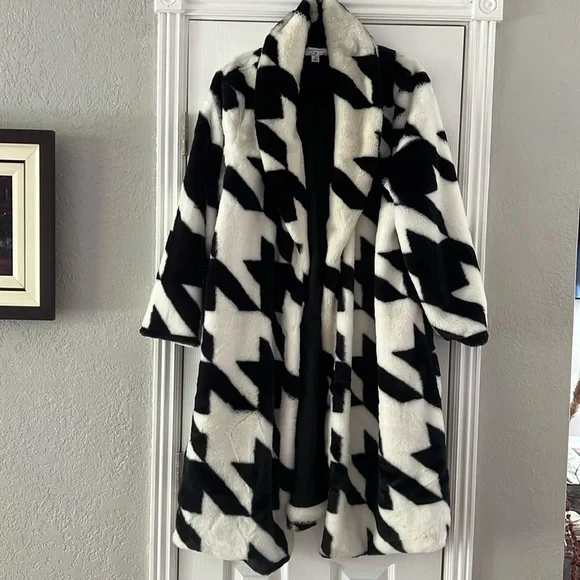 Jackets & Coats | Cruella Deville Costume Black White Coat With Red Gloves  Cigarette Holder